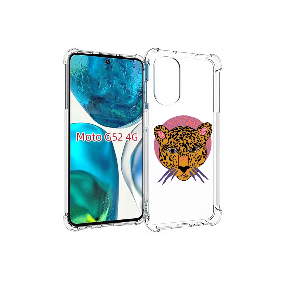 

Чехол MyPads тигр-в-кругу для Motorola Moto G82 / Moto G52, Прозрачный, Tocco