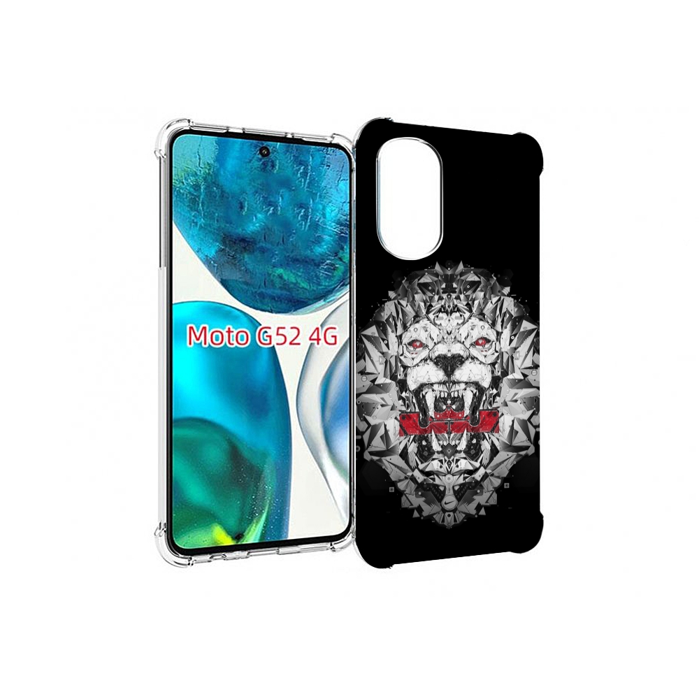 

Чехол MyPads тигр-с-гранями-черно-белый для Motorola Moto G82 / Moto G52, Прозрачный, Tocco