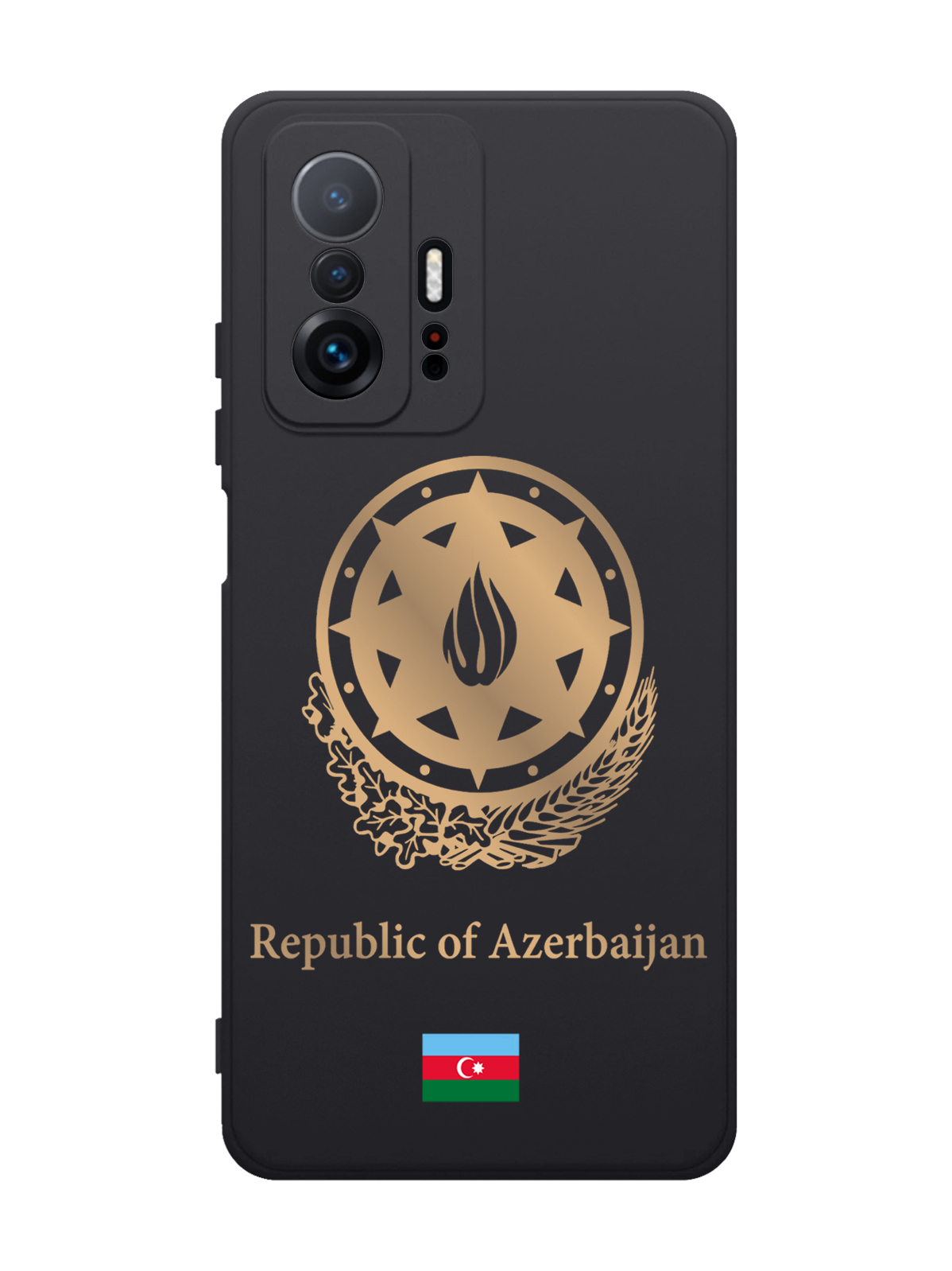 

Чехол SignumCase для Xiaomi 11T Золотой Герб Азербайджана черный, Золотистый;черный