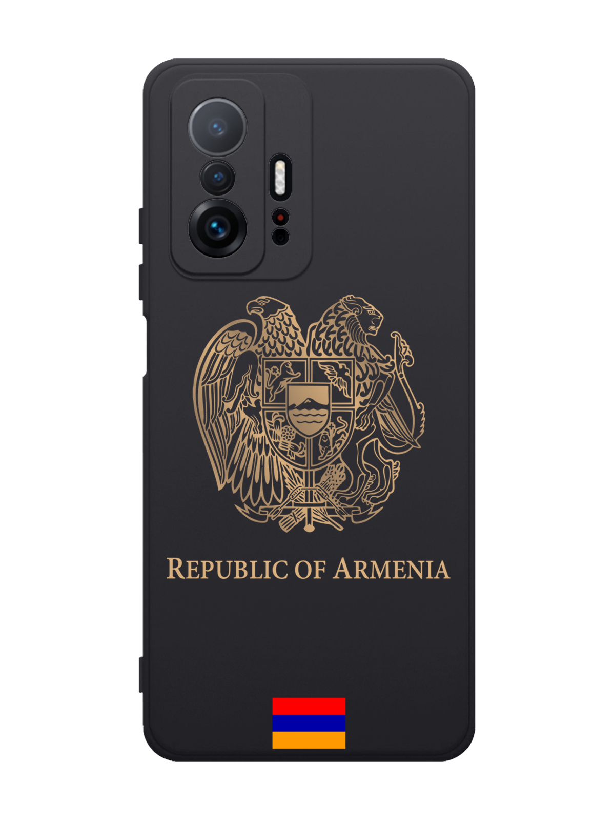 

Чехол SignumCase для Xiaomi 11T Золотой Герб Армении черный, Золотистый;черный