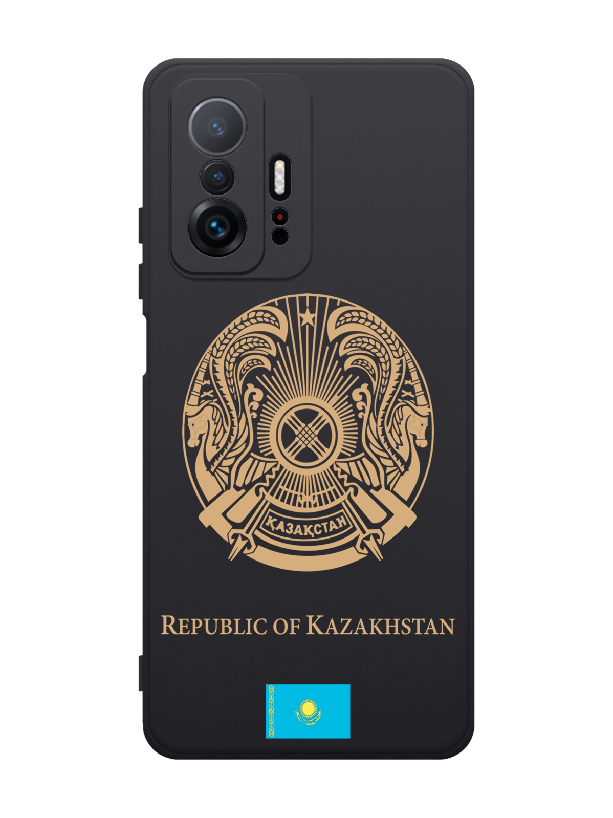 

Чехол SignumCase для Xiaomi 11T Золотой Герб Казахстана черный, Золотистый;черный