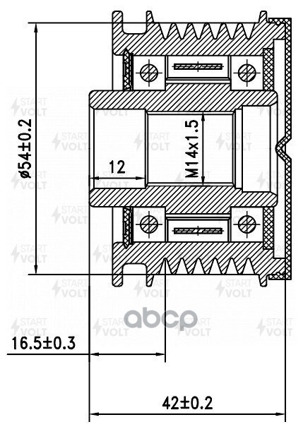 

Шкив с обгонной муфтой генер. для а/м Jeep Grand Cherokee IV (10-) 3.0D (SGP 0119)