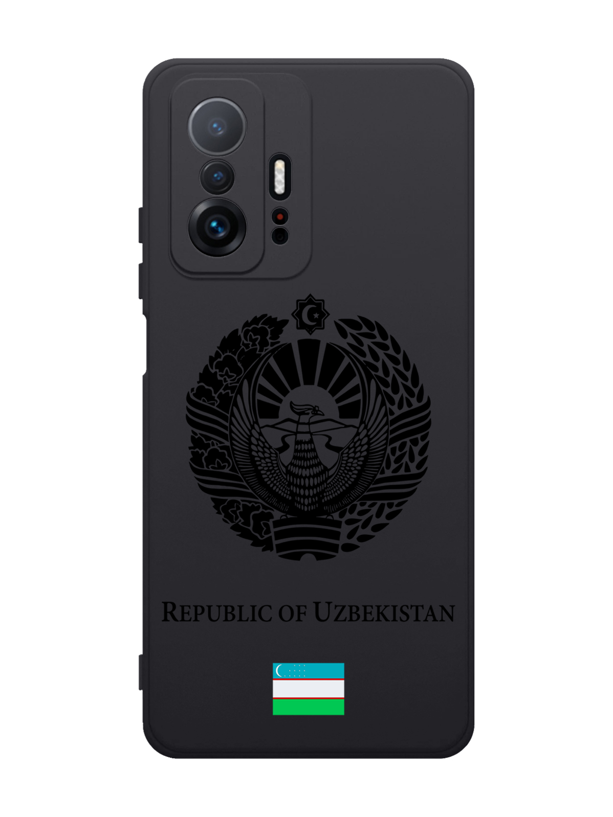 

Чехол SignumCase для Xiaomi 11T Черный лаковый Герб Узбекистана черный