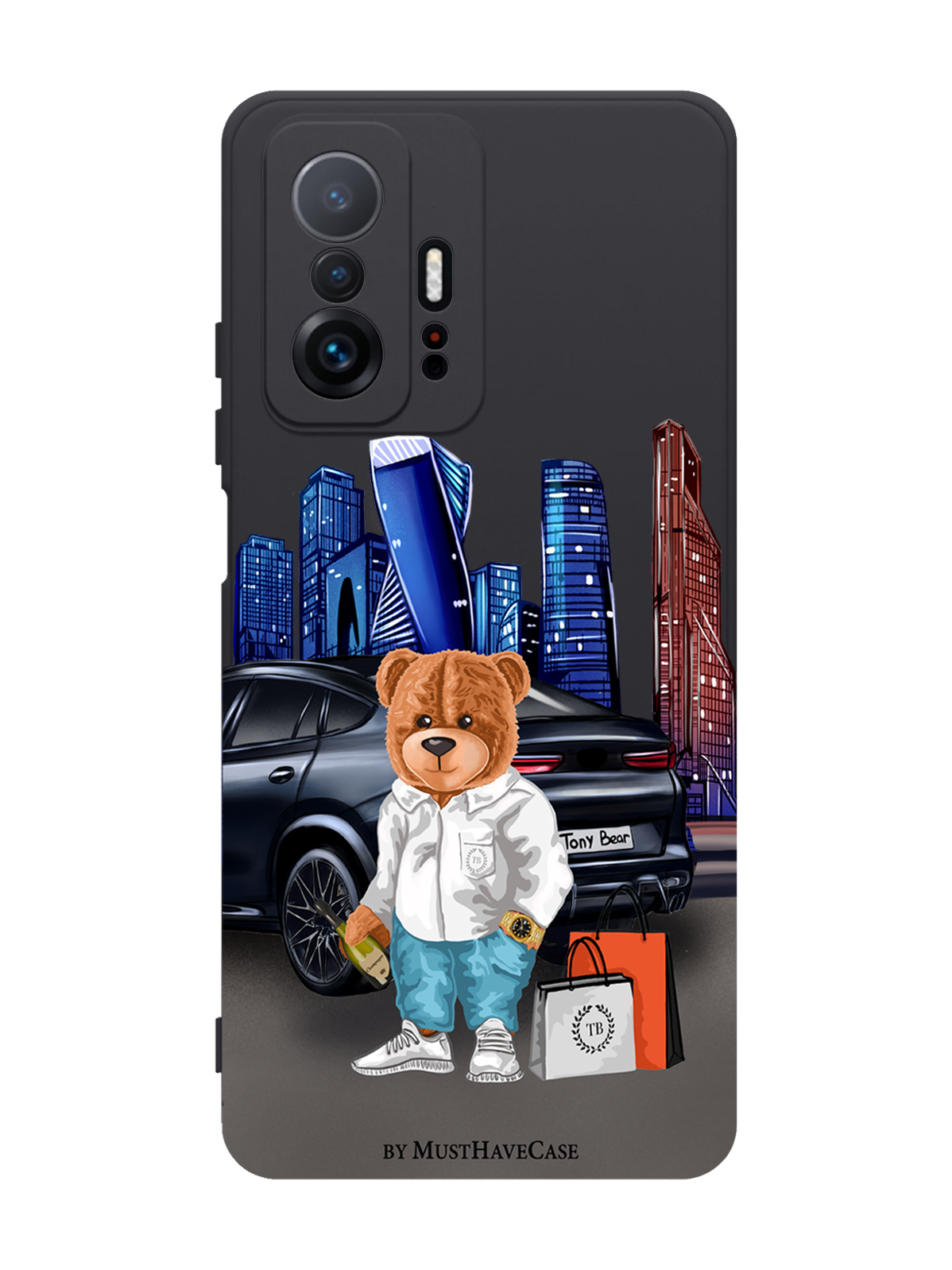 

Чехол MustHaveCase для Xiaomi 11T Tony Moscow city/ Тони Москва Сити черный, Черный;синий;коричневый
