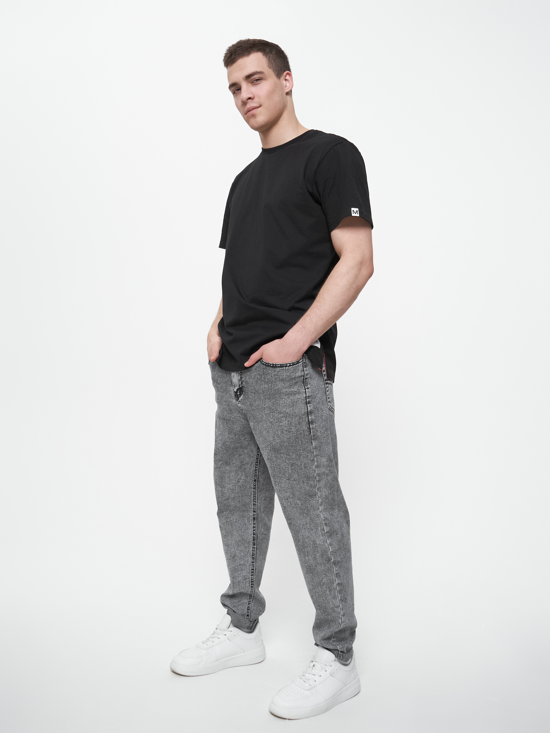 Футболка мужская Мужичков A160ph черная L