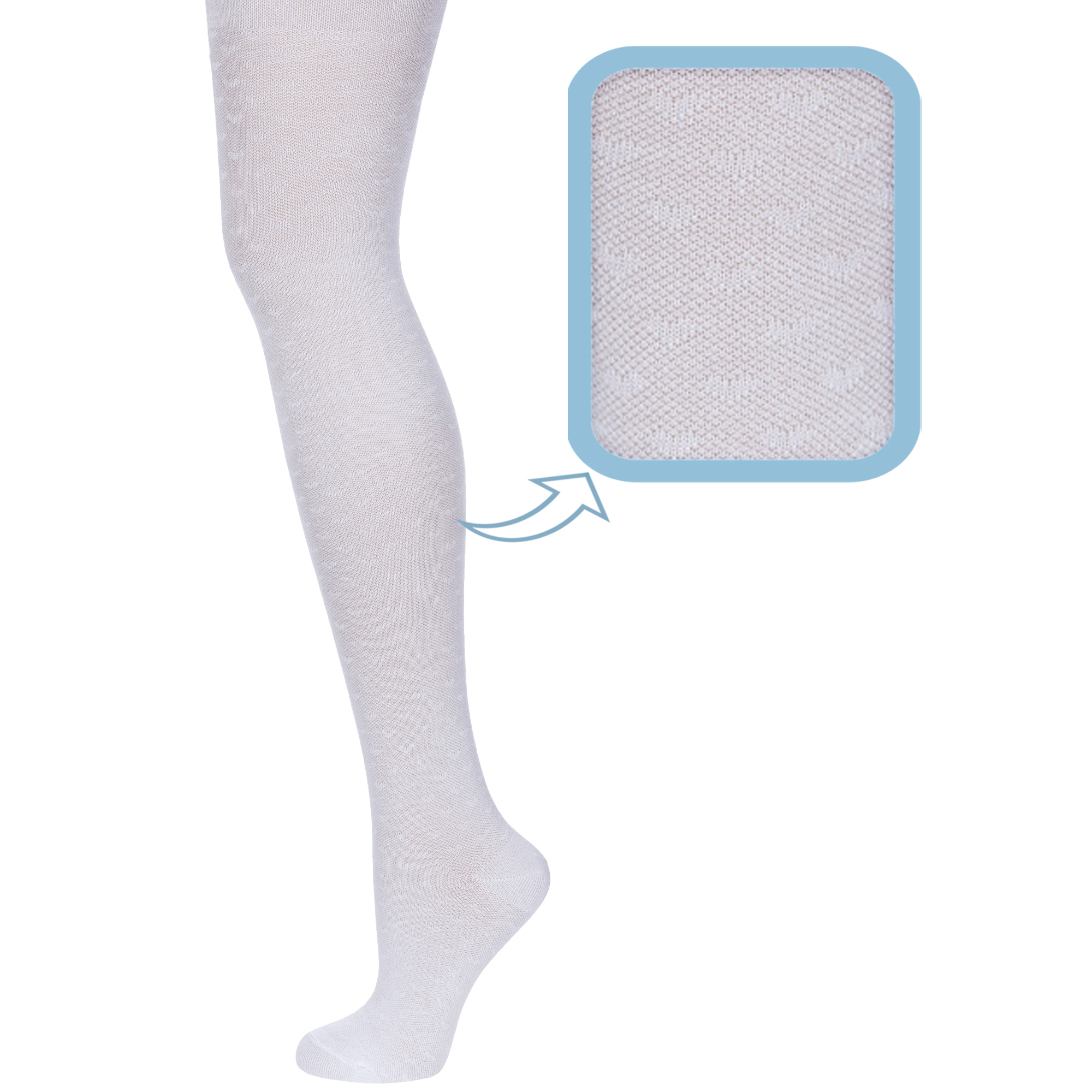 Колготки детские Para Socks K3D1, белый, 98-104
