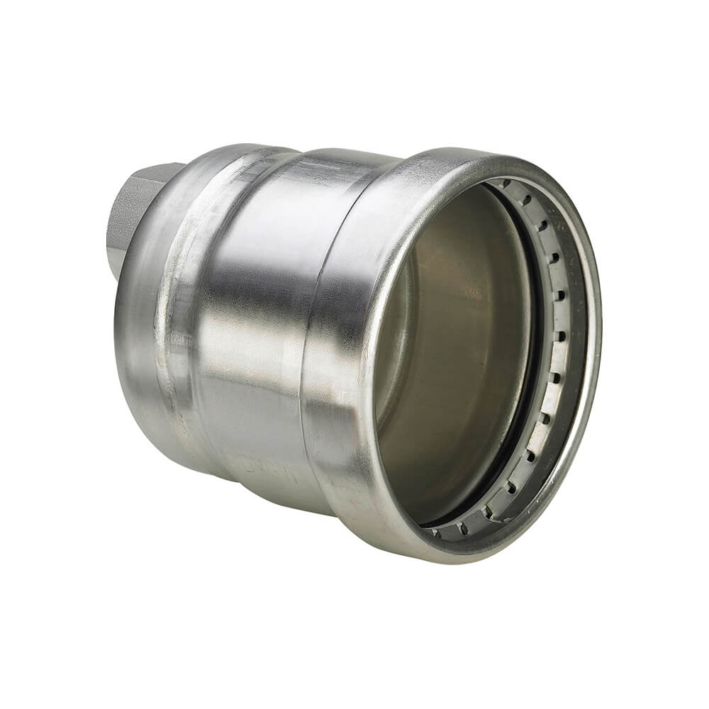 

Заглушка пресс-В нержавеющая сталь Sanpress Inox VIEGA 64х3/4" с дренажным отверстием, 578183