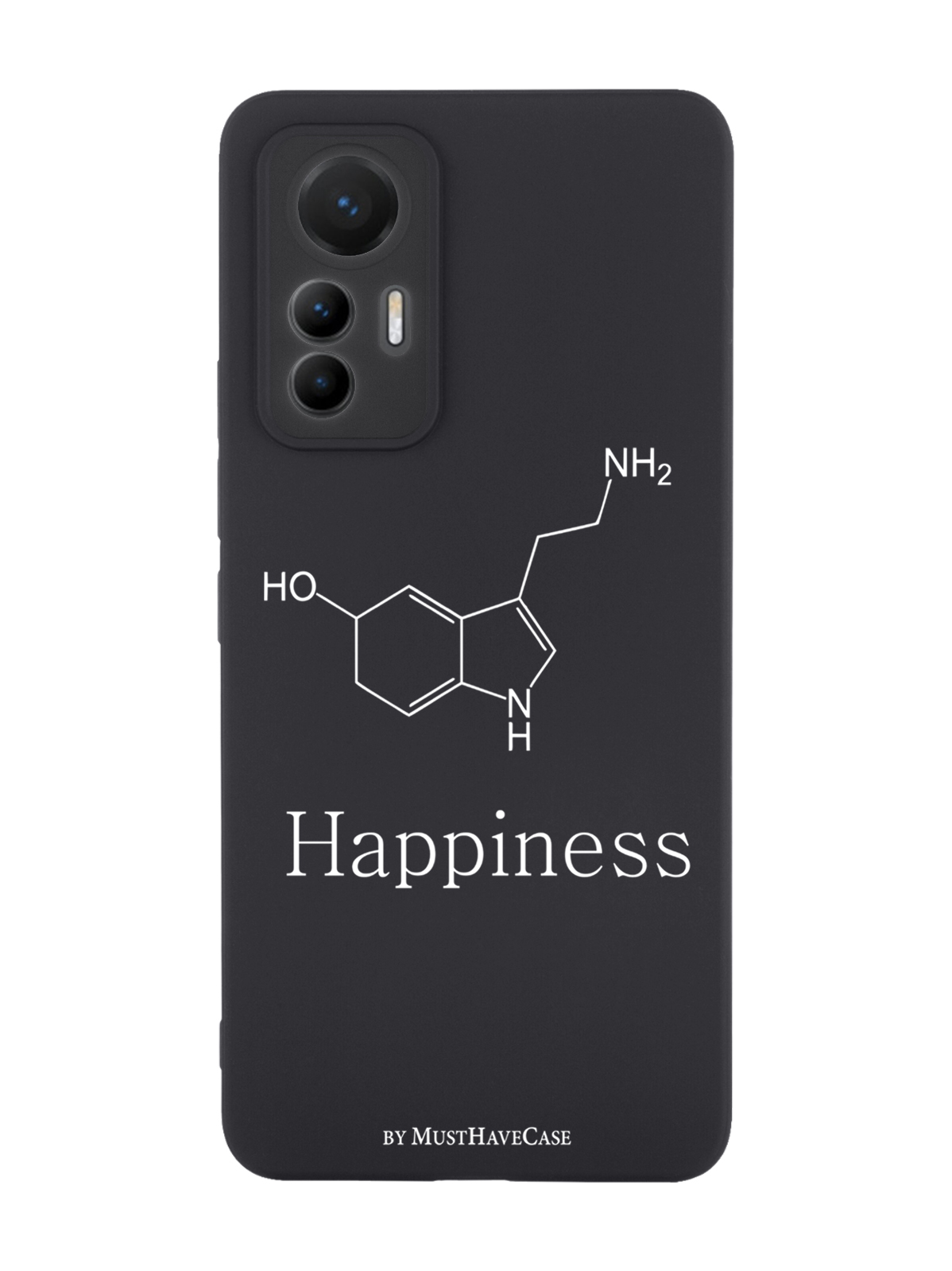 

Чехол MustHaveCase для Xiaomi 12 Lite Молекула счастья черный, Черный;белый