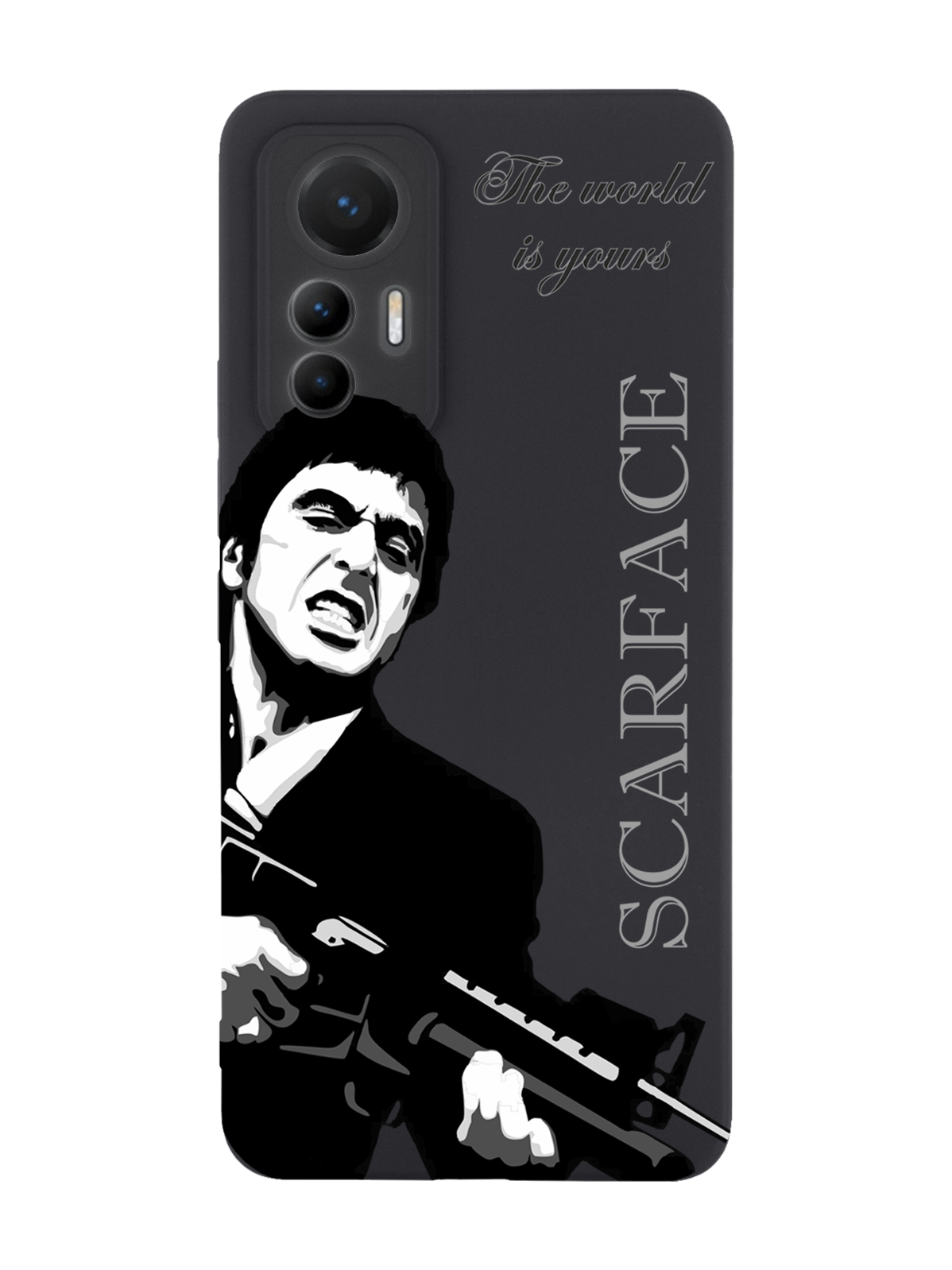 фото Чехол musthavecase для xiaomi 12 lite scarface tony montana лицо со шрамом черный