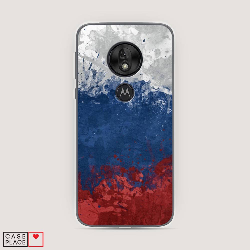 

Чехол Awog на Motorola Moto G7 Play / Моторола Мото G7 Play "Флаг России неровный", Разноцветный, 241250-5