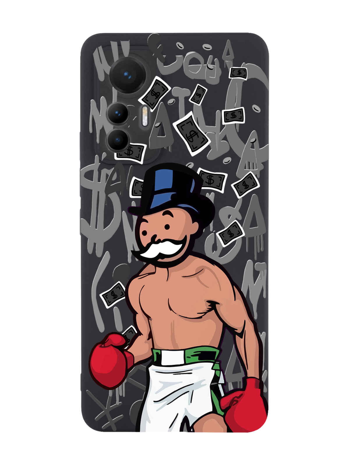 фото Чехол musthavecase для xiaomi 12 lite monopoly boxing монополия боксер черный