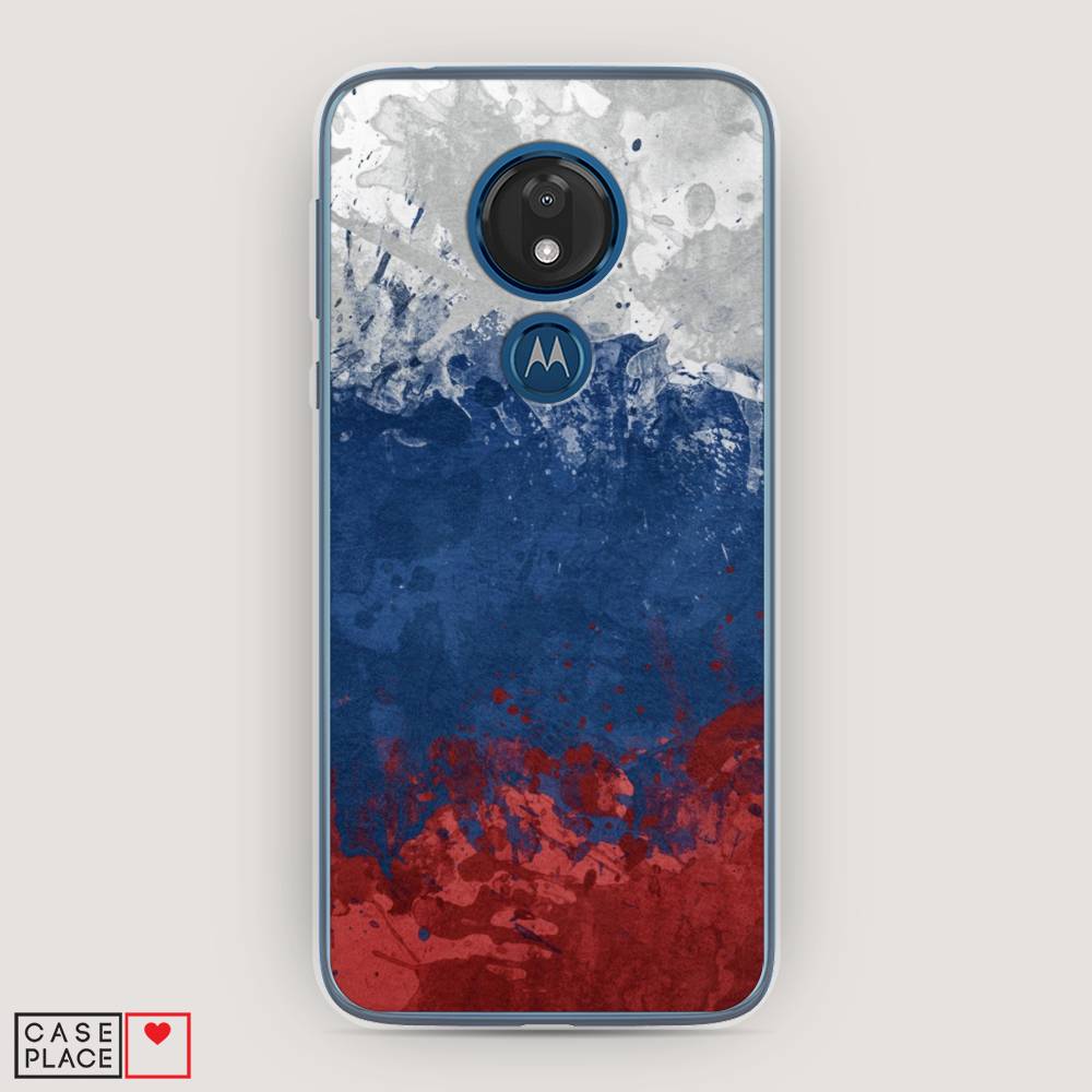 

Чехол Awog на Motorola Moto G7 / Моторола Мото G7 "Флаг России неровный", Разноцветный, 241150-5