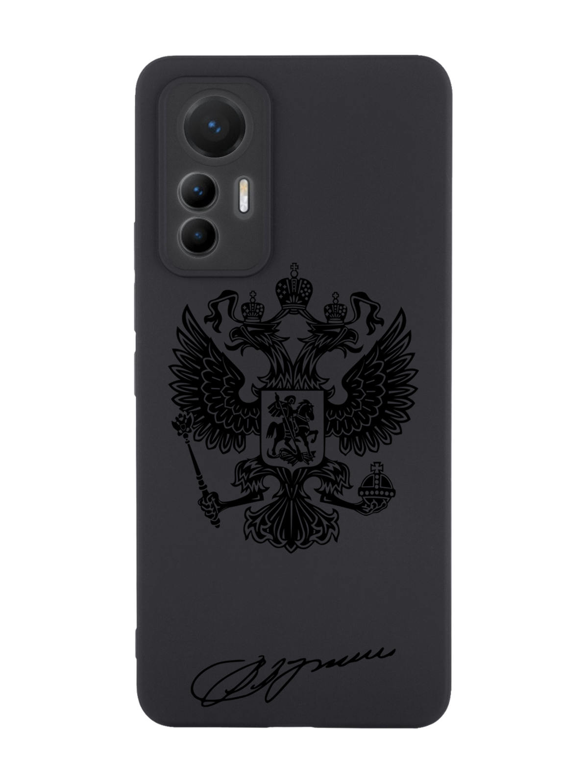 

Чехол MustHaveCase для Xiaomi 12 Lite Черный лаковый Герб черный, Черный;коричневый