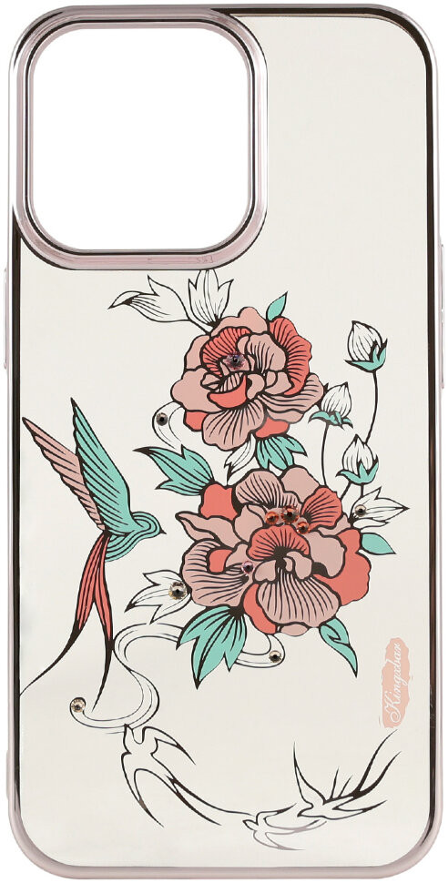 

Чехол Kingxbar Swallow series для iPhone 13 Pro Max, цвет Гибискус/Розовый (6959003503718), Swallow series
