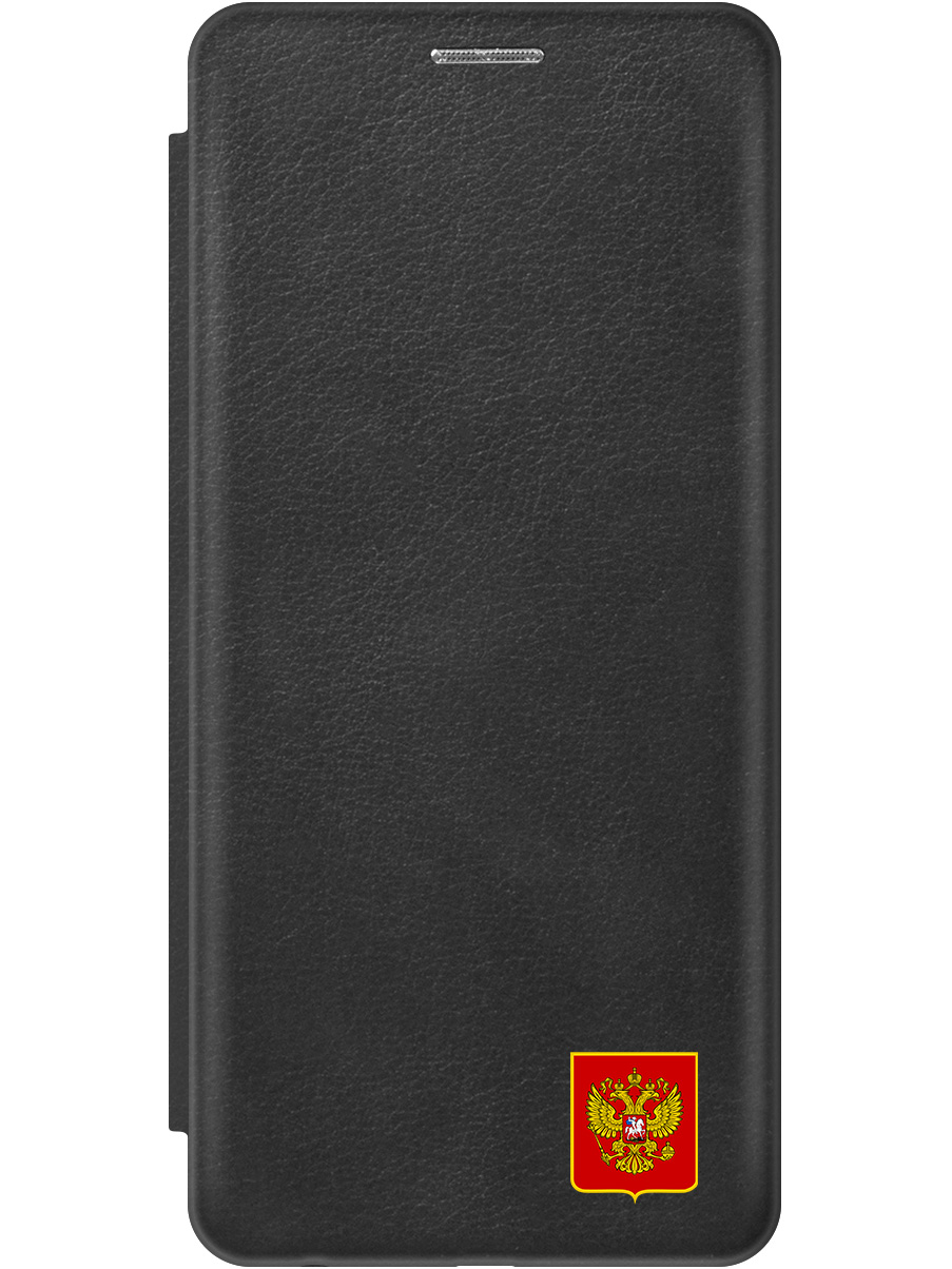 Чехол-книжка на Apple iPhone 12 Mini с Гербом России, черный