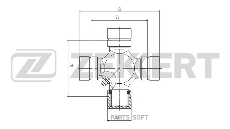 

Крестовина карданного вала 30x71x101 / Mitsubishi L200 IV 05- Pajero II 94-