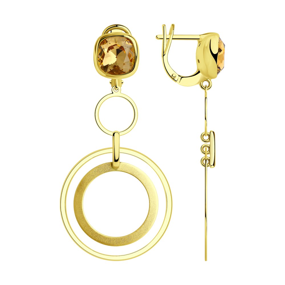 

Серьги женские из серебра SOKOLOV 93020999, фианит, 93020999
