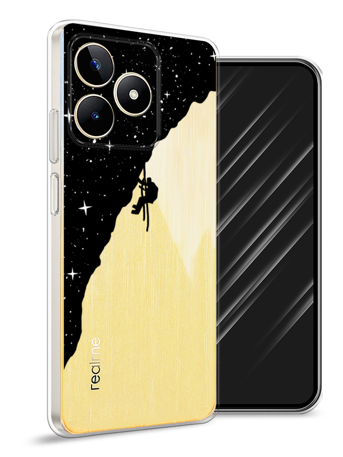 

Чехол Awog на Realme C53/C51/Note 50 "Скалолаз в космосе", Черный;белый;бежевый, 2516050-1
