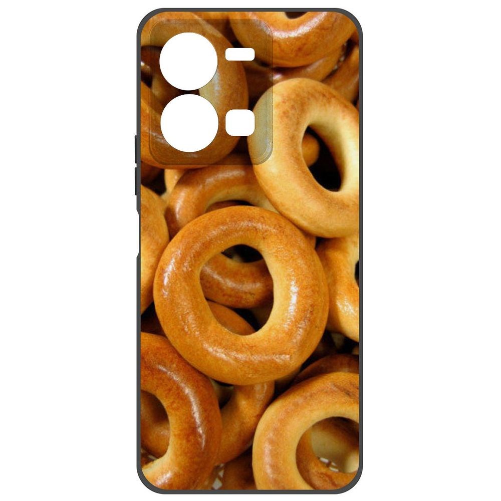

Чехол-накладка Krutoff Soft Case Сушки для Vivo Y35, Черный