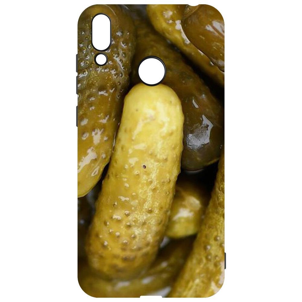 

Чехол-накладка Krutoff Soft Case Огурчики для Huawei Y7 (2019), Черный