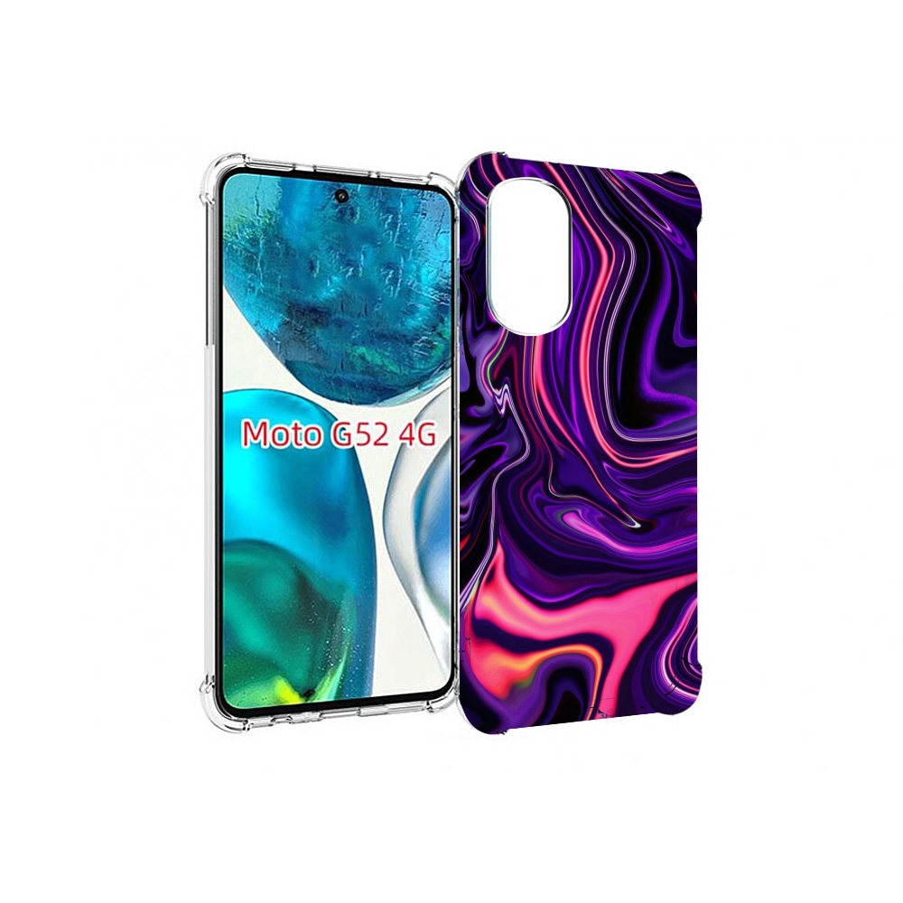 

Чехол MyPads фиолетовые краски для Motorola Moto G82 / Moto G52, Прозрачный, Tocco