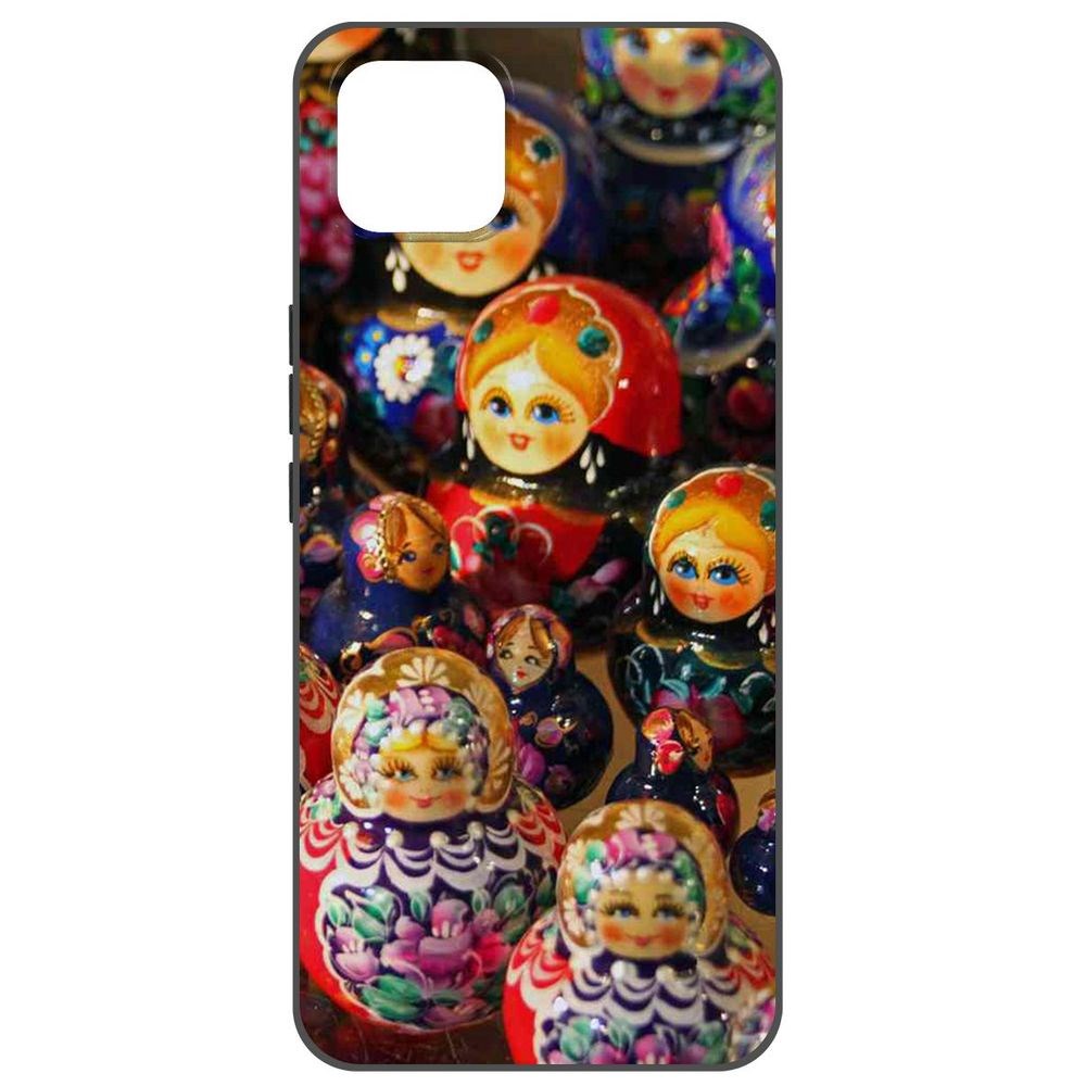

Чехол-накладка Krutoff Soft Case Матрешка для Wiko T10, Черный
