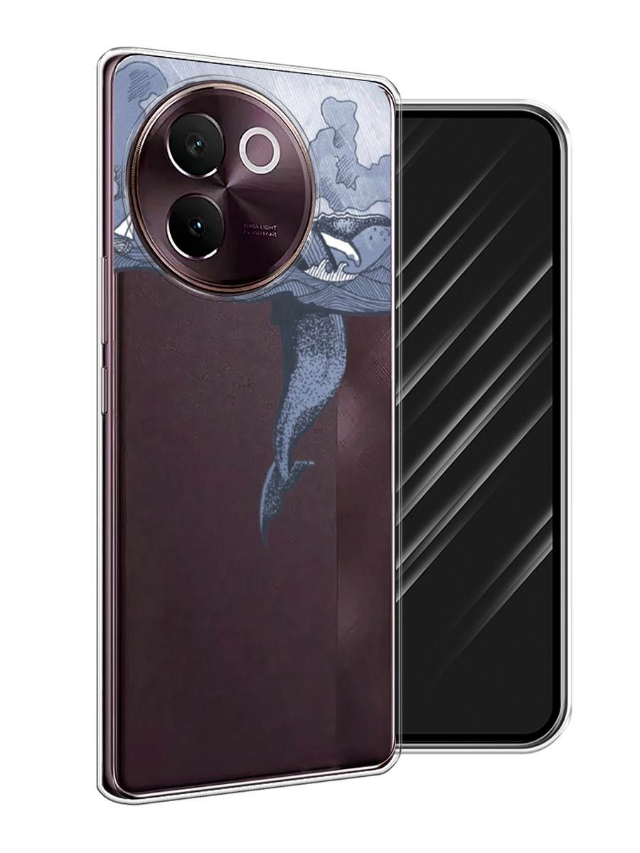 

Чехол Awog на Vivo V30e "Два измерения", Голубой;черный;прозрачный, 2610550-1