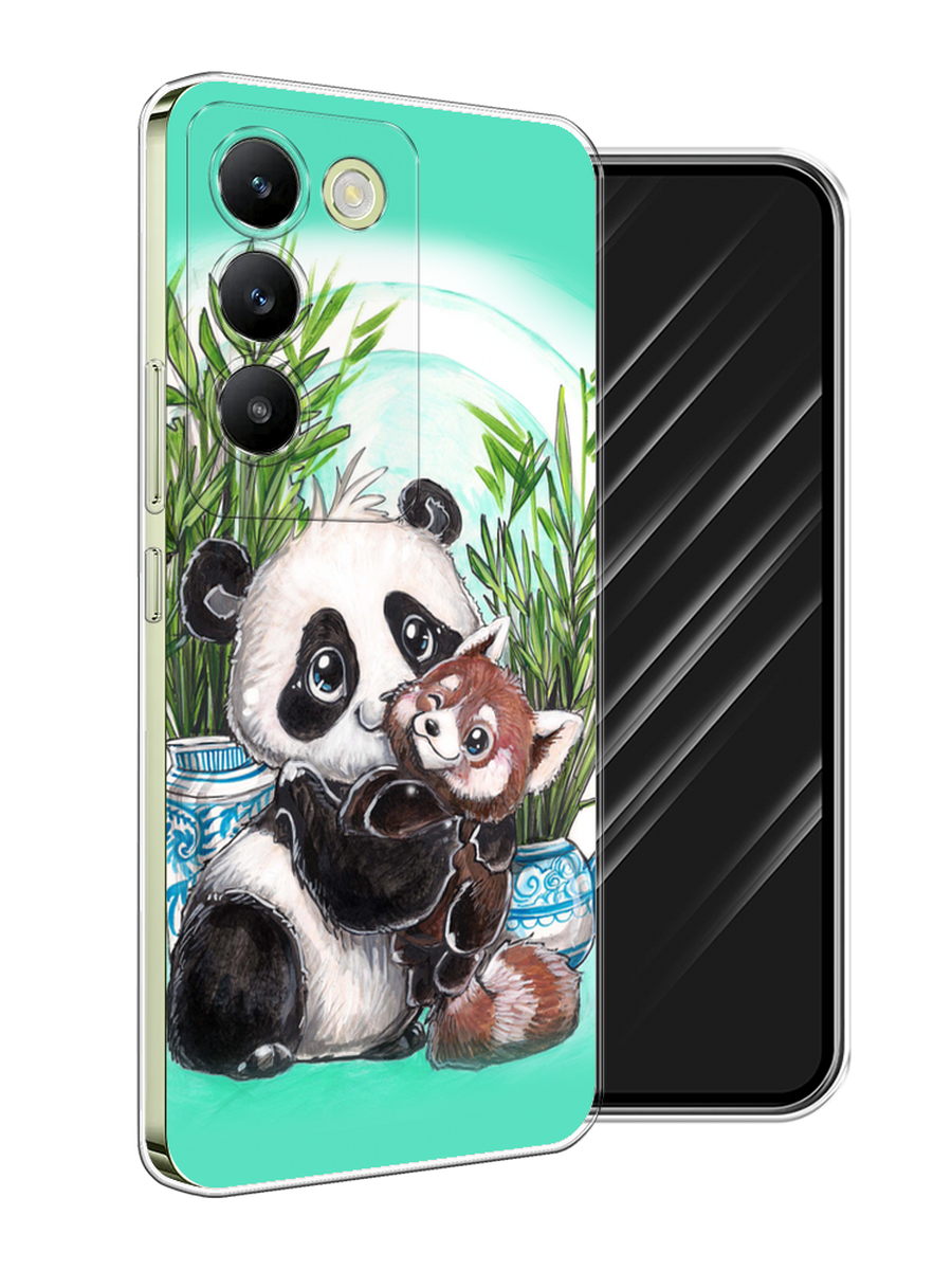 

Чехол Awog на Vivo V30 Lite 4G/Y100 4G/T3 5G/V30 SE 5G "Друзья зверята", Бирюзовый;белый;черный, 2610850-1