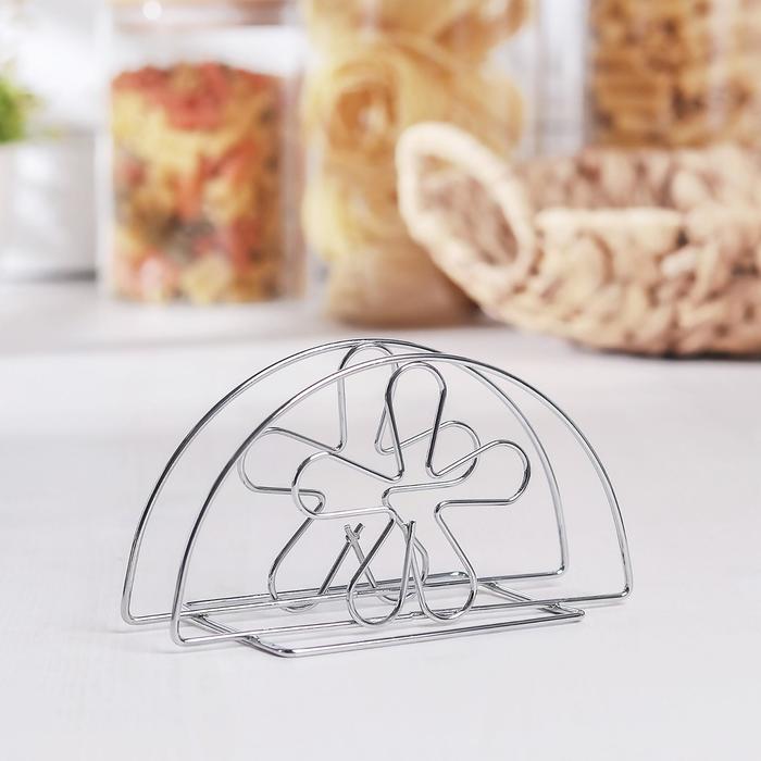 

Салфетница Доляна Цветок,13х6х7,5 см, 3 штуки, Серебристый