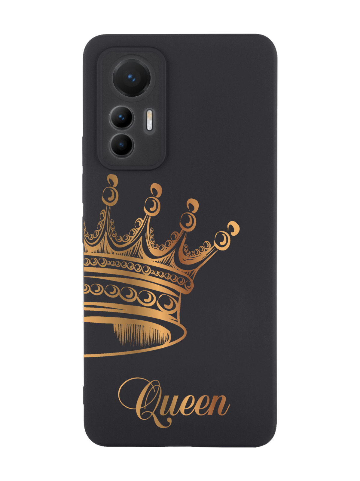 фото Чехол musthavecase для xiaomi 12 lite парный чехол корона queen черный