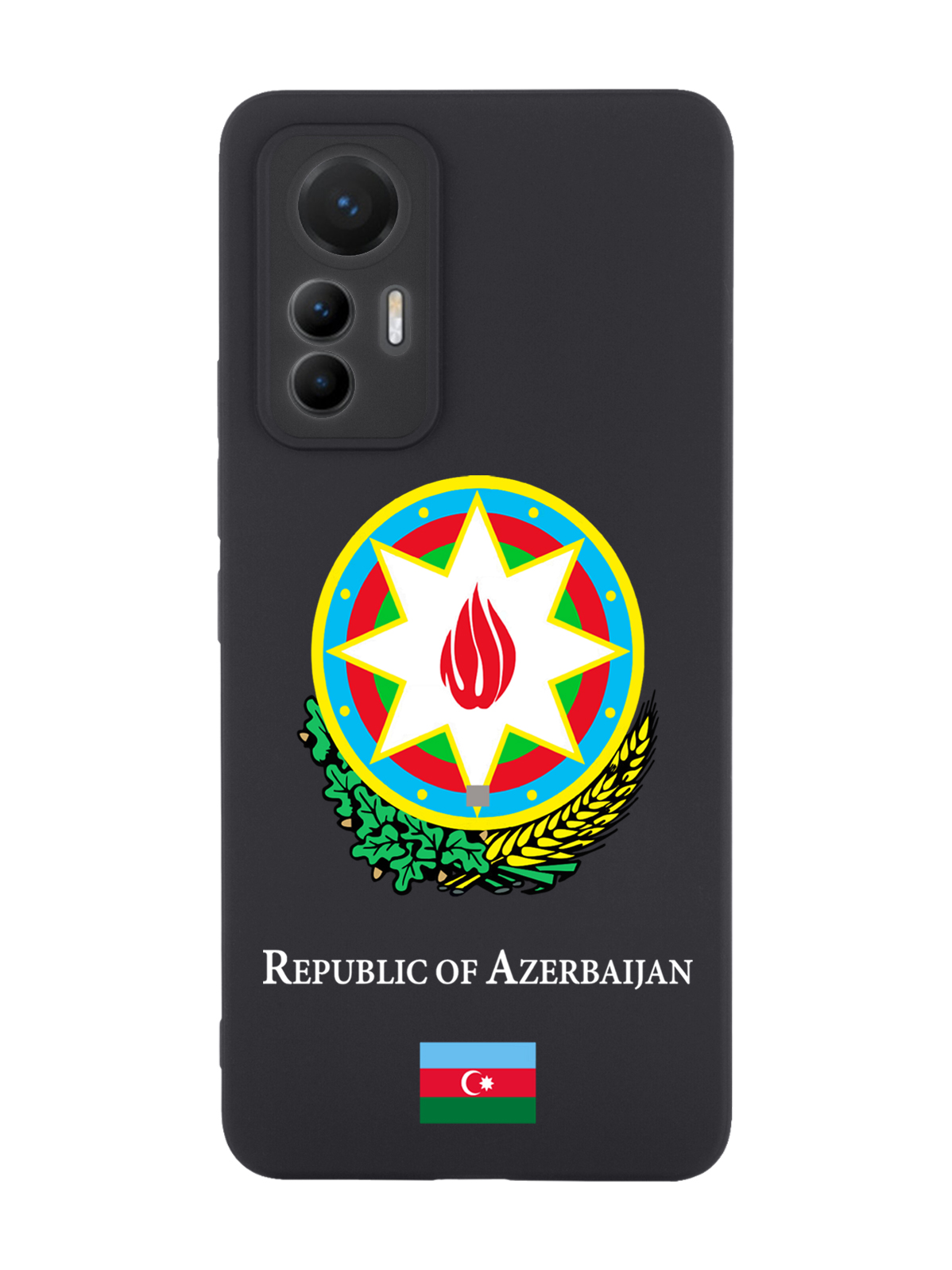 

Чехол SignumCase для Xiaomi 12 Lite Герб Азербайджана черный, Разноцветный