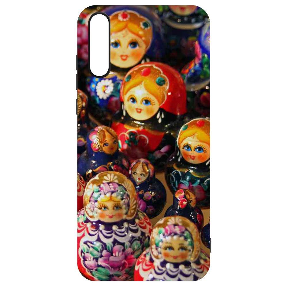

Чехол-накладка Krutoff Soft Case Матрешка для Honor 30i, Черный