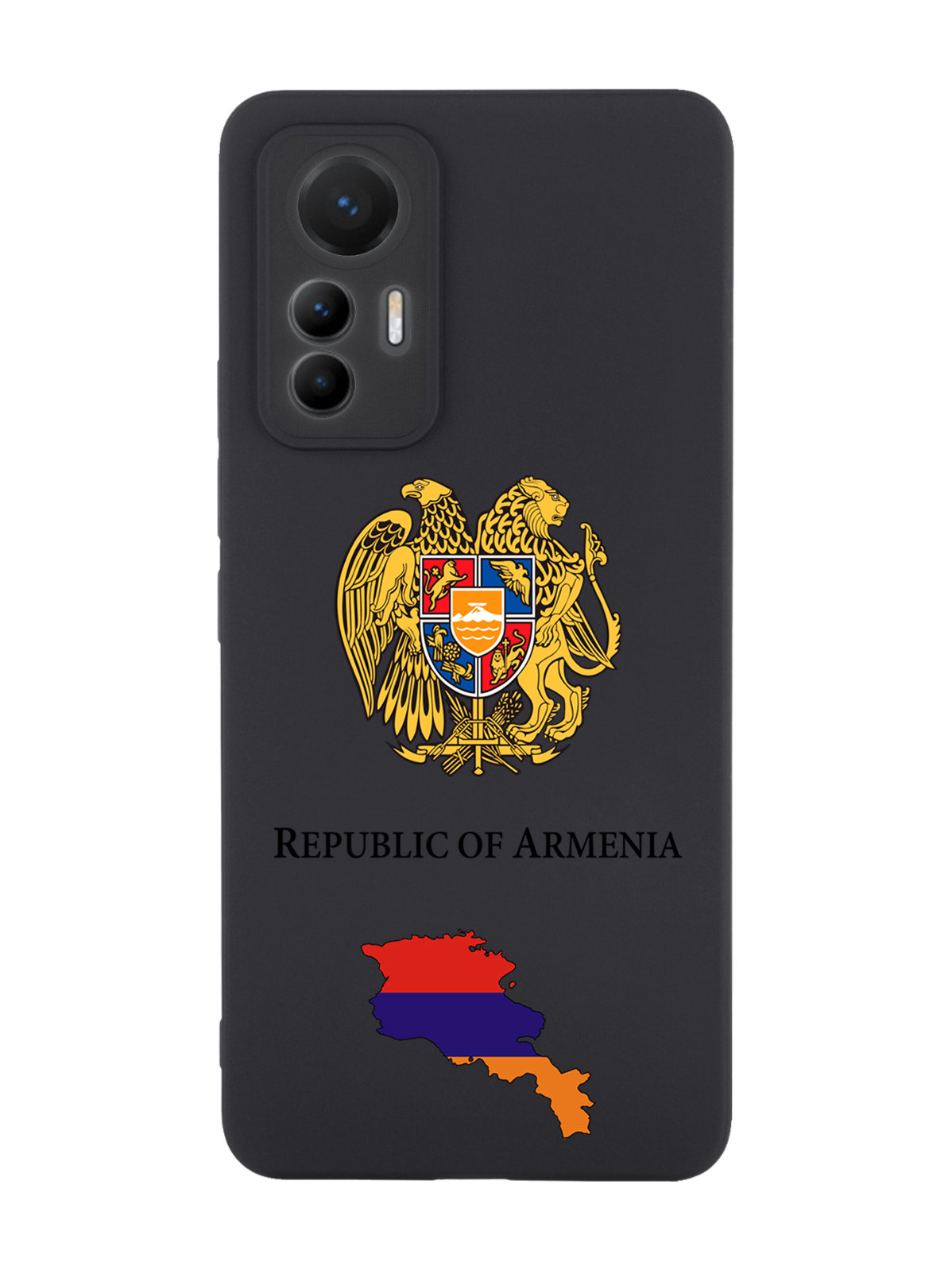 

Чехол SignumCase для Xiaomi 12 Lite Герб Армении черный, Разноцветный