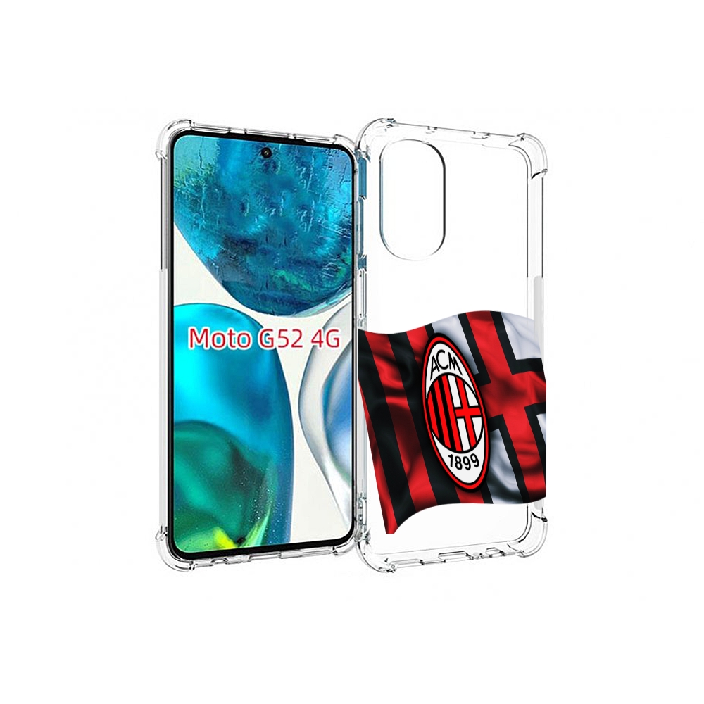 

Чехол MyPads фк милан мужской для Motorola Moto G82 / Moto G52, Прозрачный, Tocco