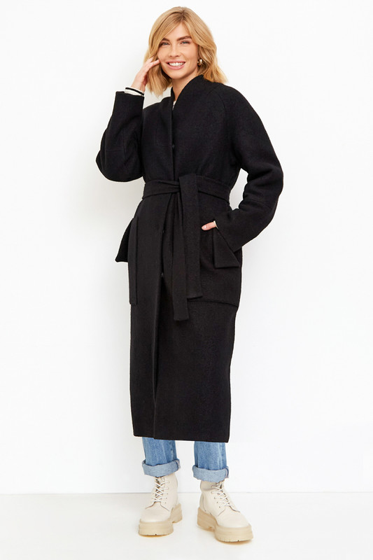 Пальто женское ASHE F16WC1BL черное onesize