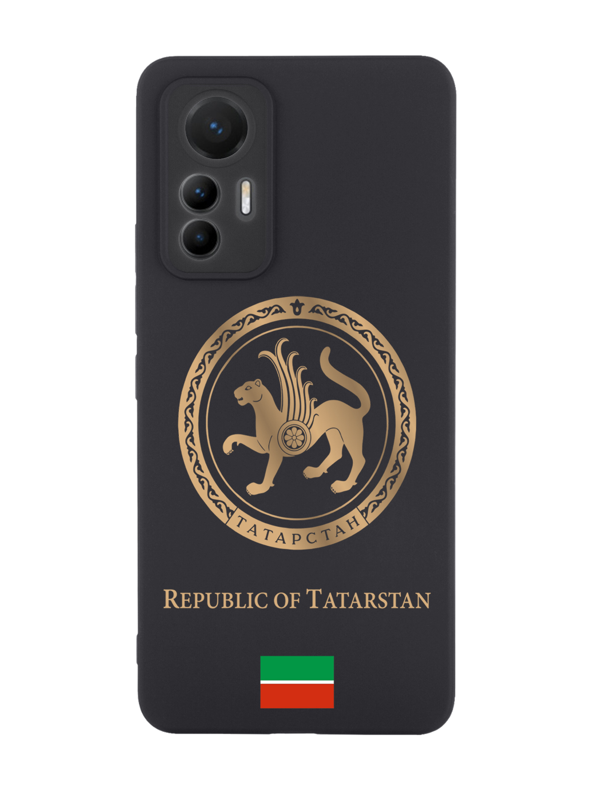 

Чехол SignumCase для Xiaomi 12 Lite Золотой Герб Татарстана черный, Золотистый;черный