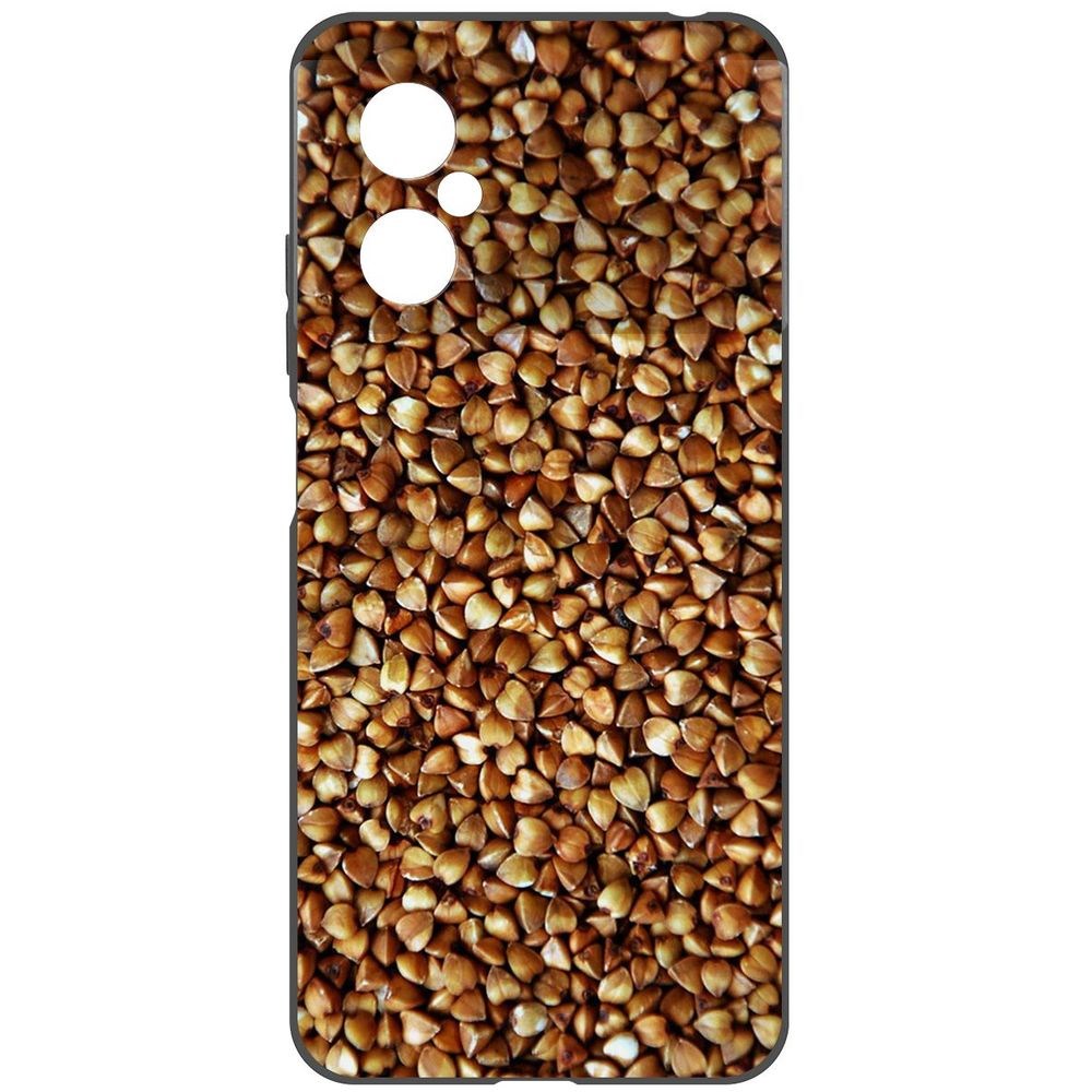 

Чехол-накладка Krutoff Soft Case Гречка для Poco M4 5G, Черный