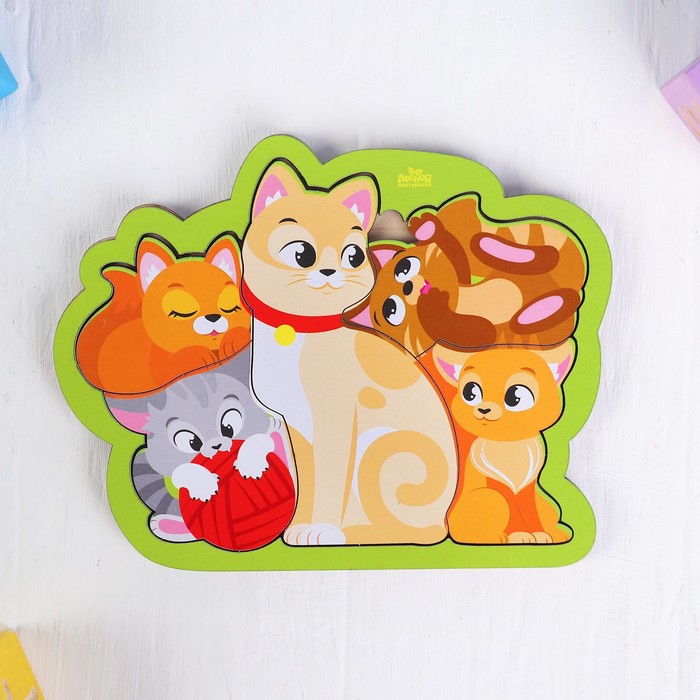 

Головоломка «Кошка с котятами» для самых маленьких