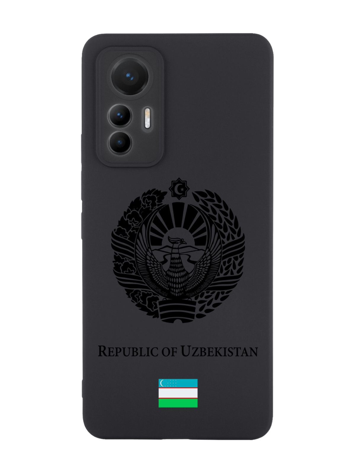 

Чехол SignumCase для Xiaomi 12 Lite Черный лаковый Герб Узбекистана черный