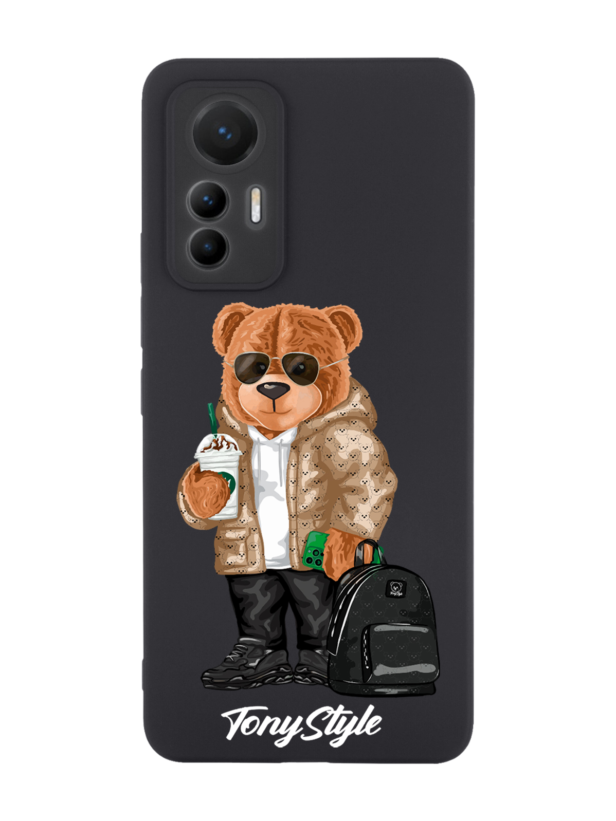 

Чехол Tony Style для Xiaomi 12 Lite Tony Style в очках черный, Коричневый;черный;белый