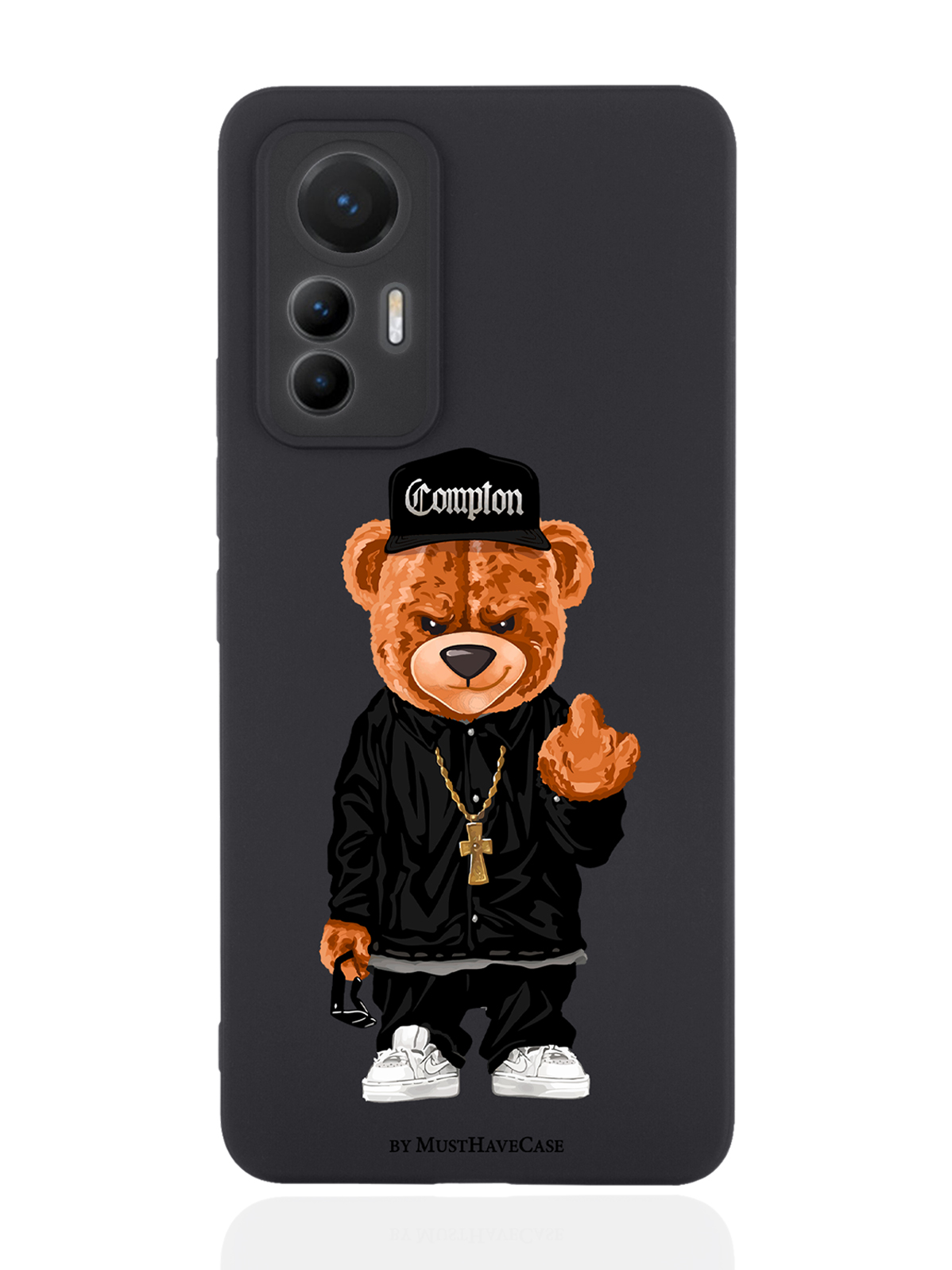 

Чехол MustHaveCase для Xiaomi 12 Lite Мишка Compton черный, Коричневый;черный;белый