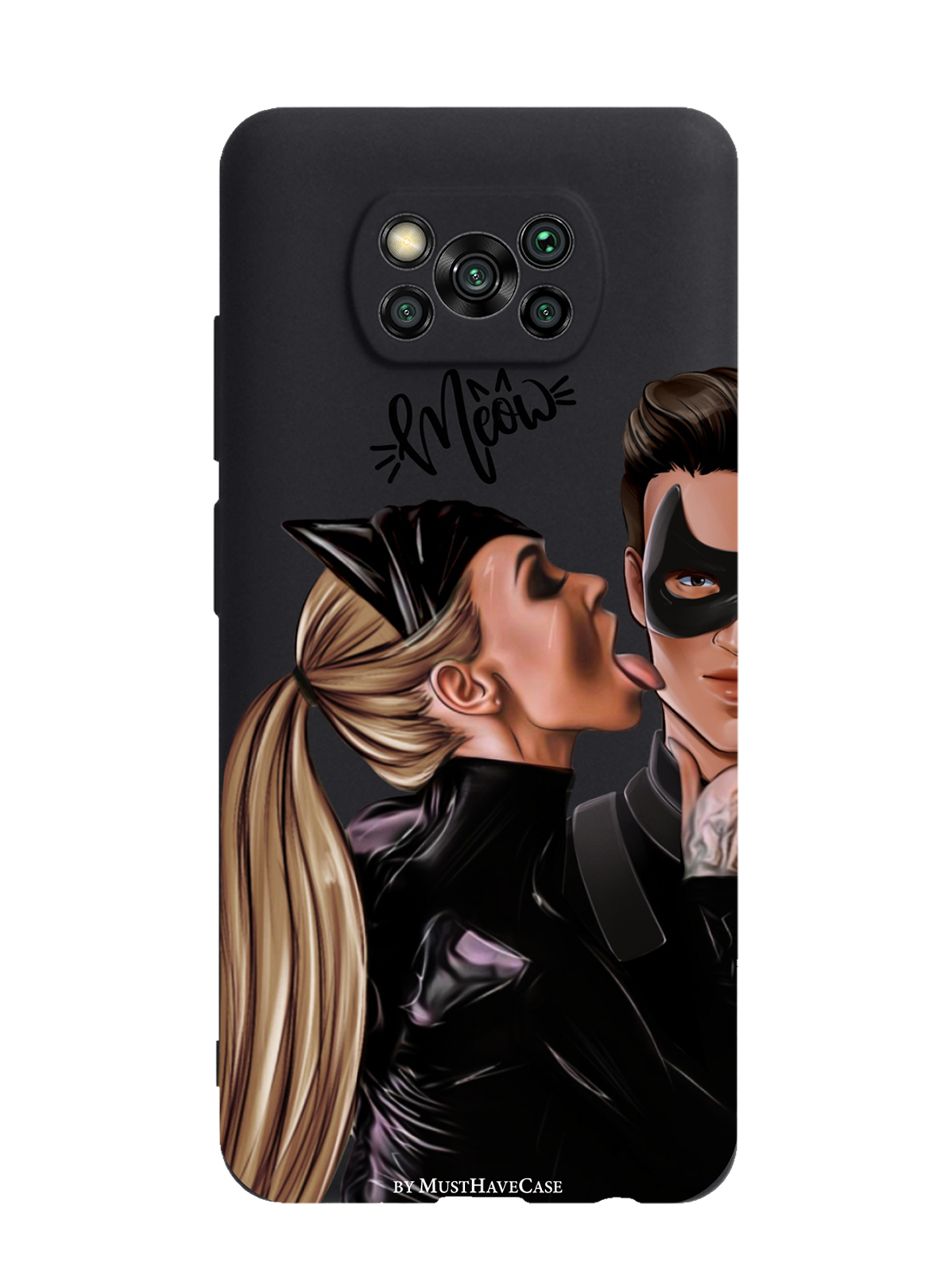 

Черный силиконовый чехол для Poco X3 Кошечка с парнем, Коричневый;черный, Poco X3 Кошечка с парнем