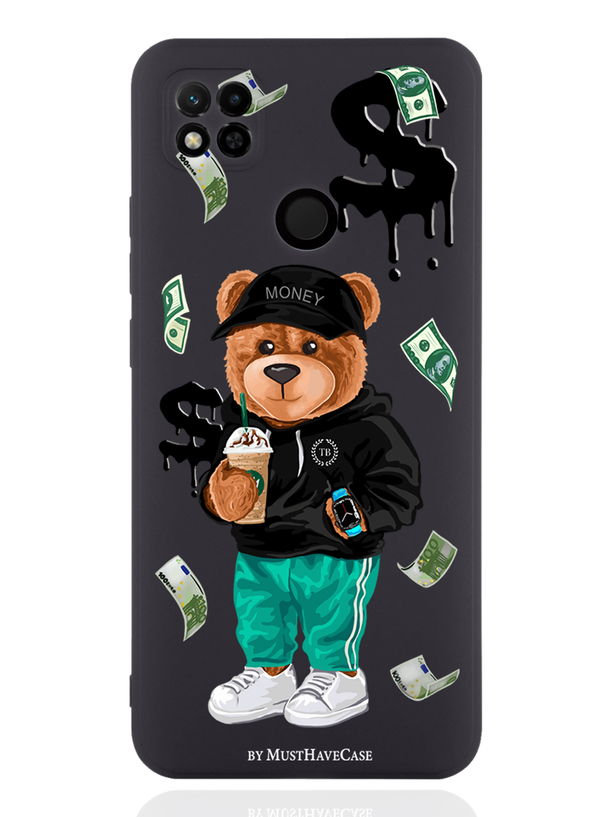 фото Чехол musthavecase для xiaomi redmi 10a tony bear/ мишка тони черный