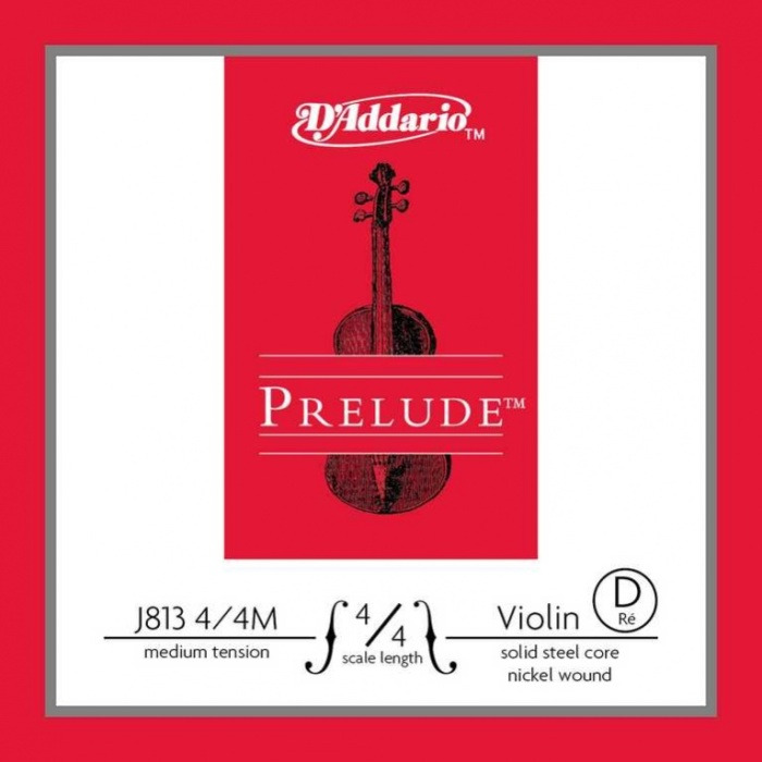 фото Струна d (ре) для скрипки размером 4/4 daddario j813-4/4m prelude d'addario