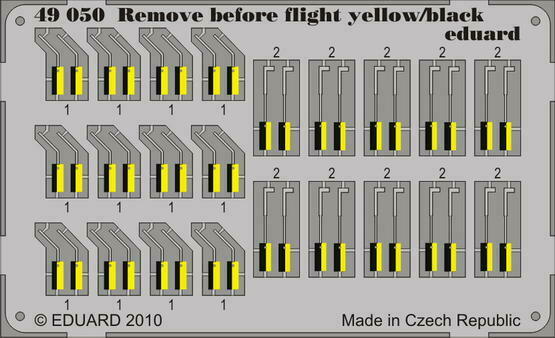 

Фототравление Eduard 49050 Remove before flight - yellow/black 1/48