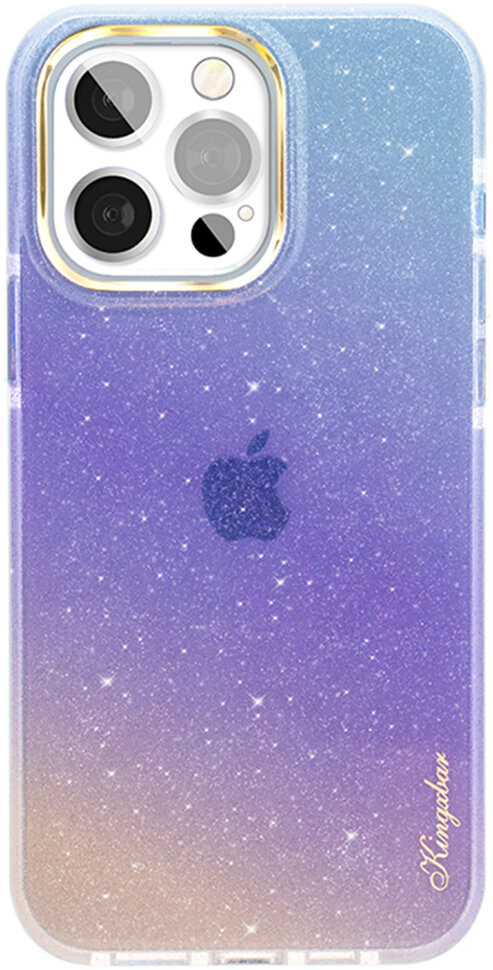 фото Чехол kingxbar ombre series для iphone 13 pro, цвет голубой/фиолетовый (6959003501530)