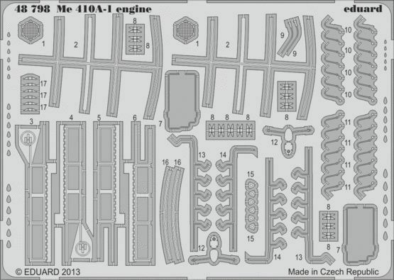 

Фототравление Eduard 48798 Me 410A-1 engine 1/48