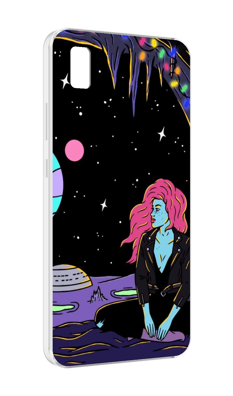 

Чехол MyPads девушка с красными волосами в космосе женский для ZTE BLADE L210, Прозрачный, Tocco