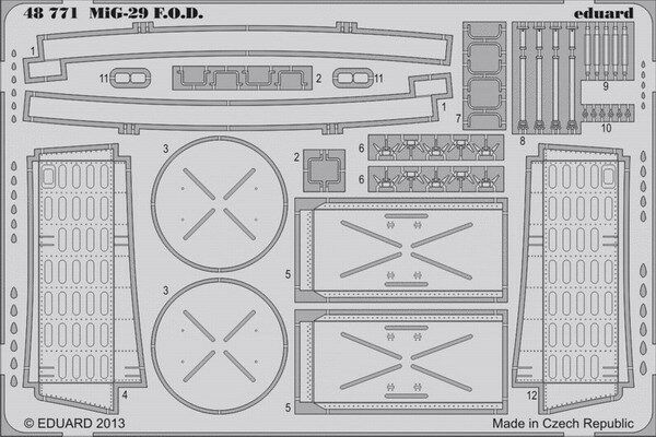 

Фототравление Eduard 48771 MiG-29 F.O.D. 1/48