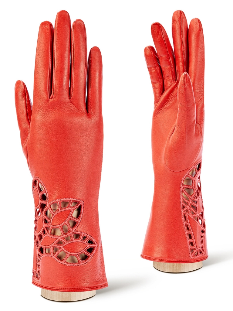 Перчатки женские Eleganzza F-IS0166 коралловые, р. 6.5